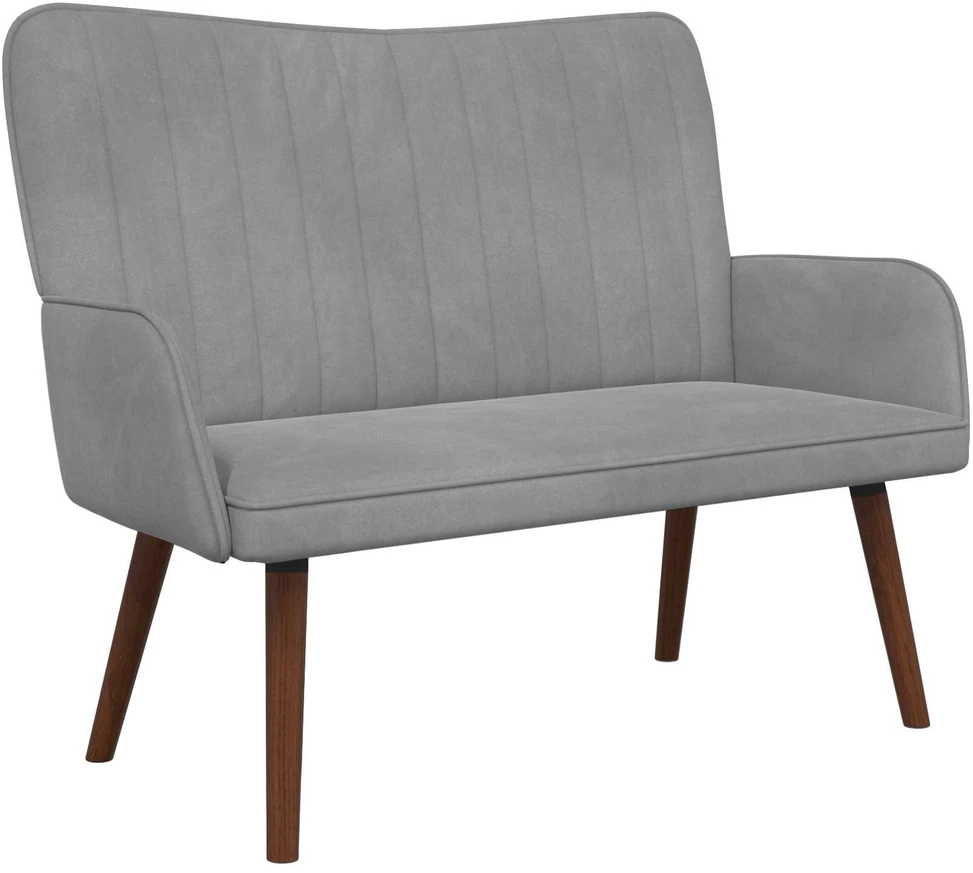 Dvitaškė sofa Šviesiai pilka 115 x 61 x 87 cm Aksomas
