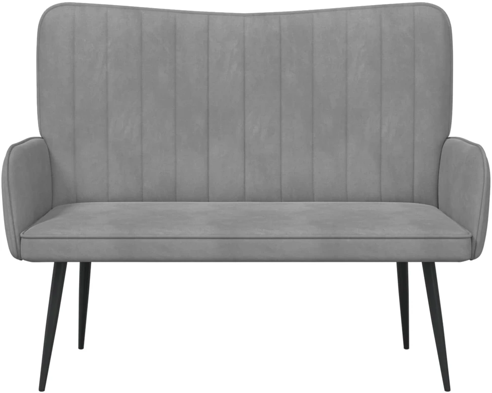 Dvitaškė sofa Šviesiai pilka 115 x 61 x 87 cm Aksomas