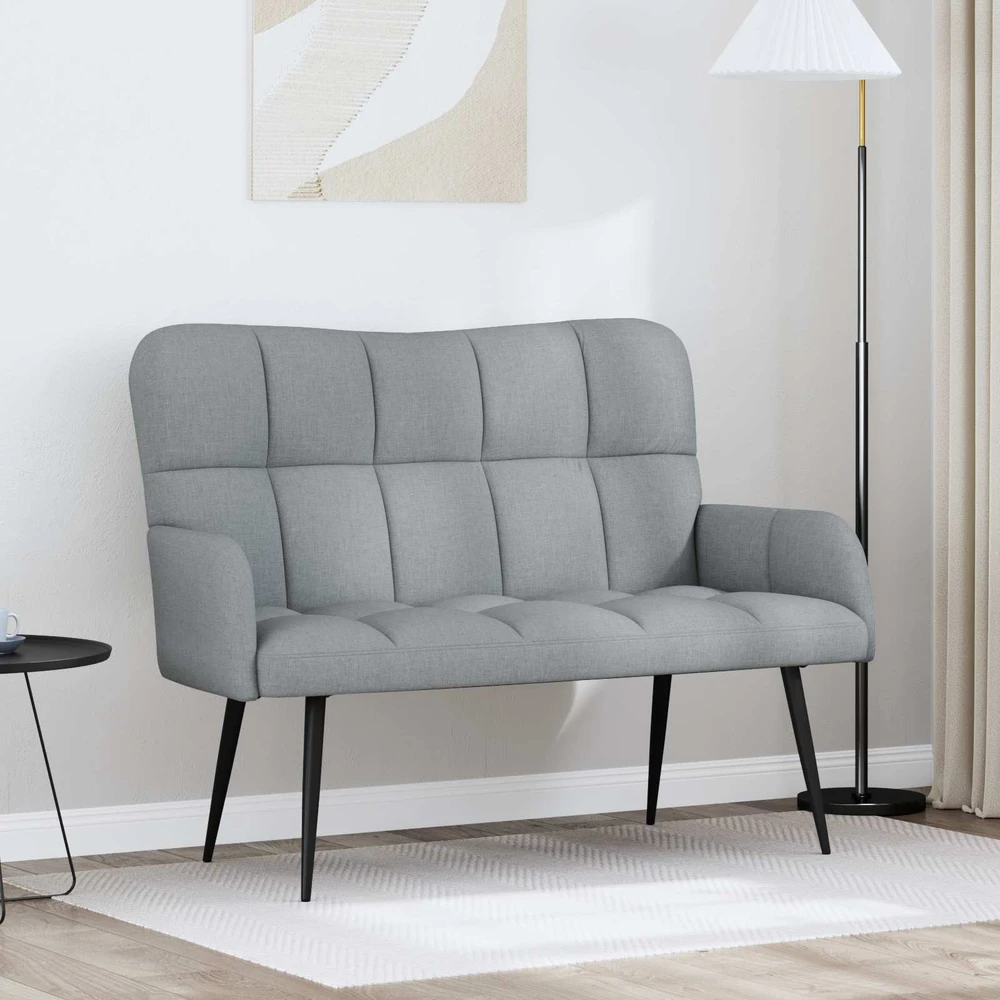 Dvitaškė sofa Šviesiai pilka 115 x 61 x 87 cm Audinys