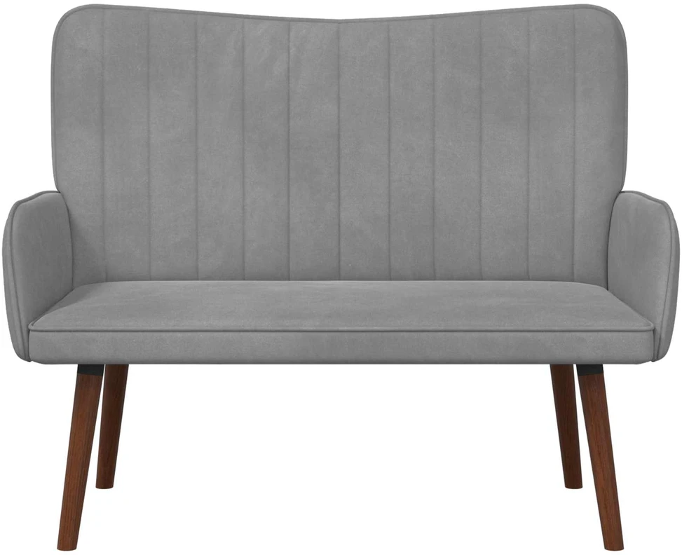 Dvitaškė sofa Šviesiai pilka 115 x 61 x 87 cm Aksomas