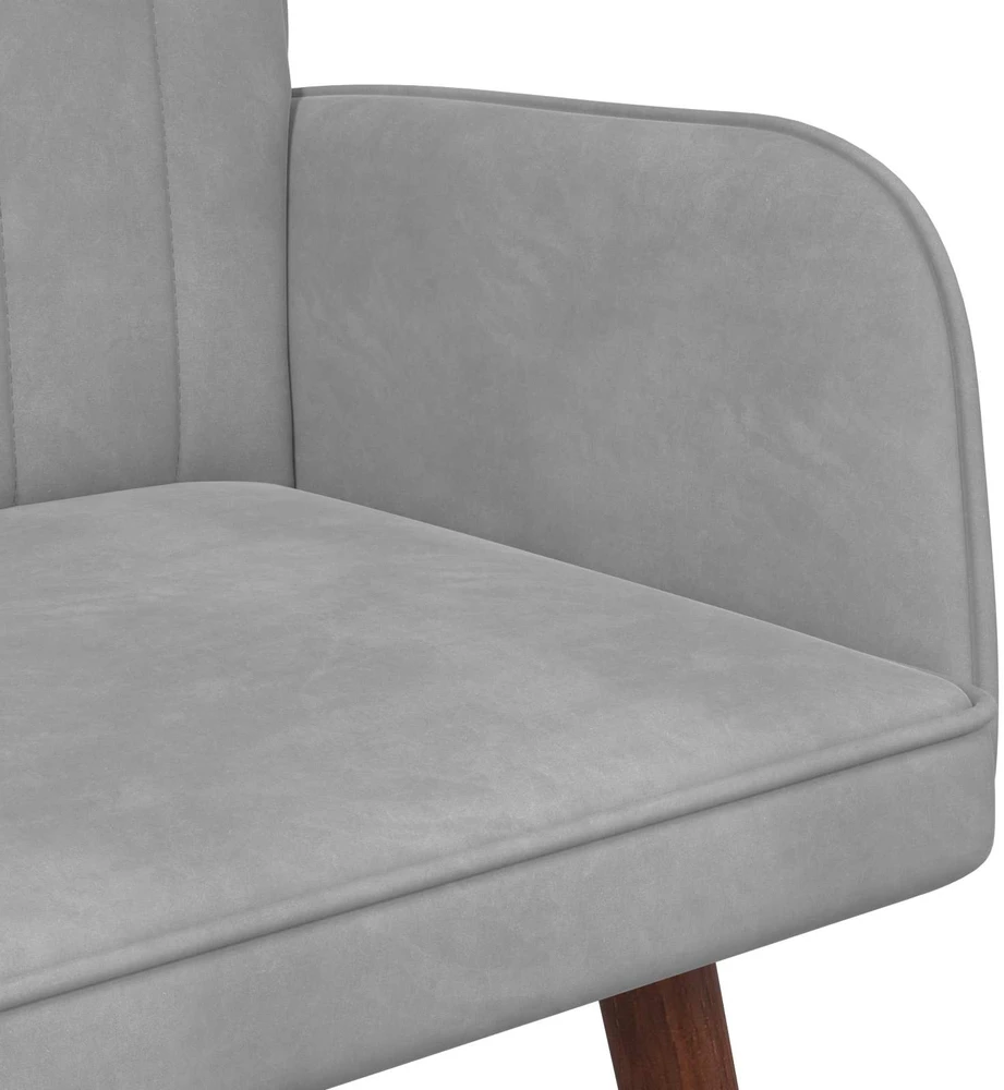 Dvitaškė sofa Šviesiai pilka 115 x 61 x 87 cm Aksomas