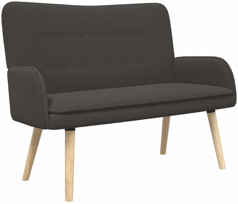 Dvitaškė sofa Tamsiai pilka 115 x 61 x 87 cm Bouclé