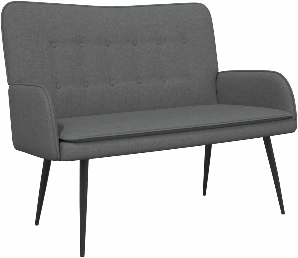 Dvitaškė sofa Tamsiai pilka 115 x 61 x 87 cm Audinys