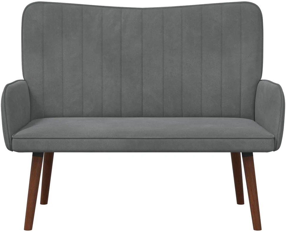 Dvitaškė sofa Tamsiai pilka 115 x 61 x 87 cm Aksomas