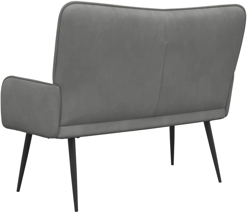 Dvitaškė sofa Tamsiai pilka 115 x 61 x 87 cm Aksomas
