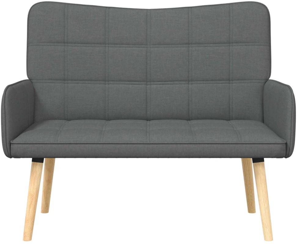 Dvitaškė sofa Tamsiai pilka 115 x 61 x 87 cm Audinys