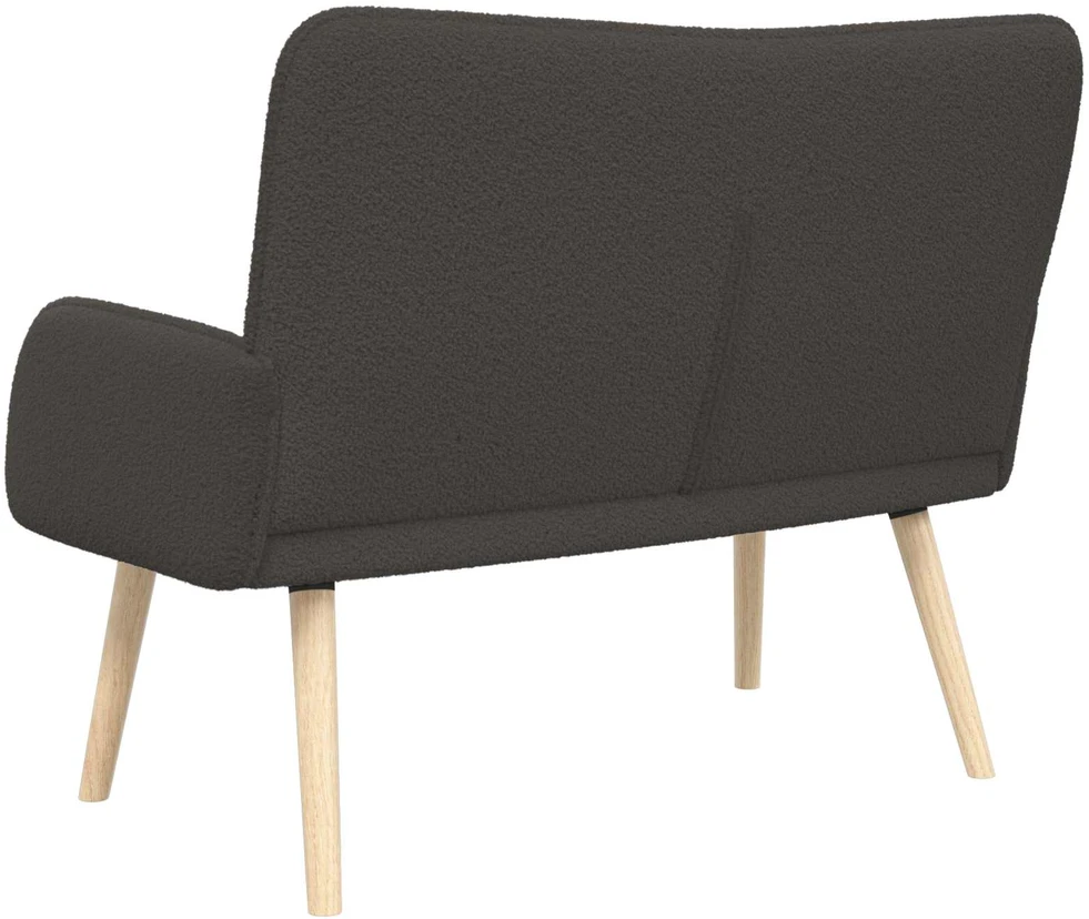 Dvitaškė sofa Tamsiai pilka 115 x 61 x 87 cm Bouclé