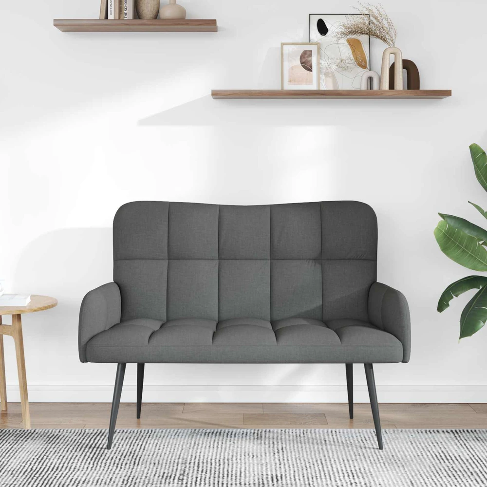 Dvitaškė sofa Tamsiai pilka 115 x 61 x 87 cm Audinys