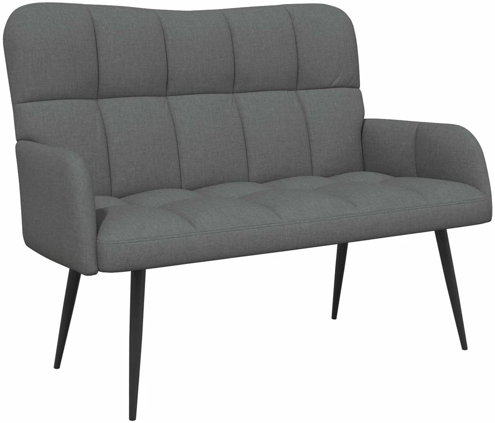 Dvitaškė sofa Tamsiai pilka 115 x 61 x 87 cm Audinys