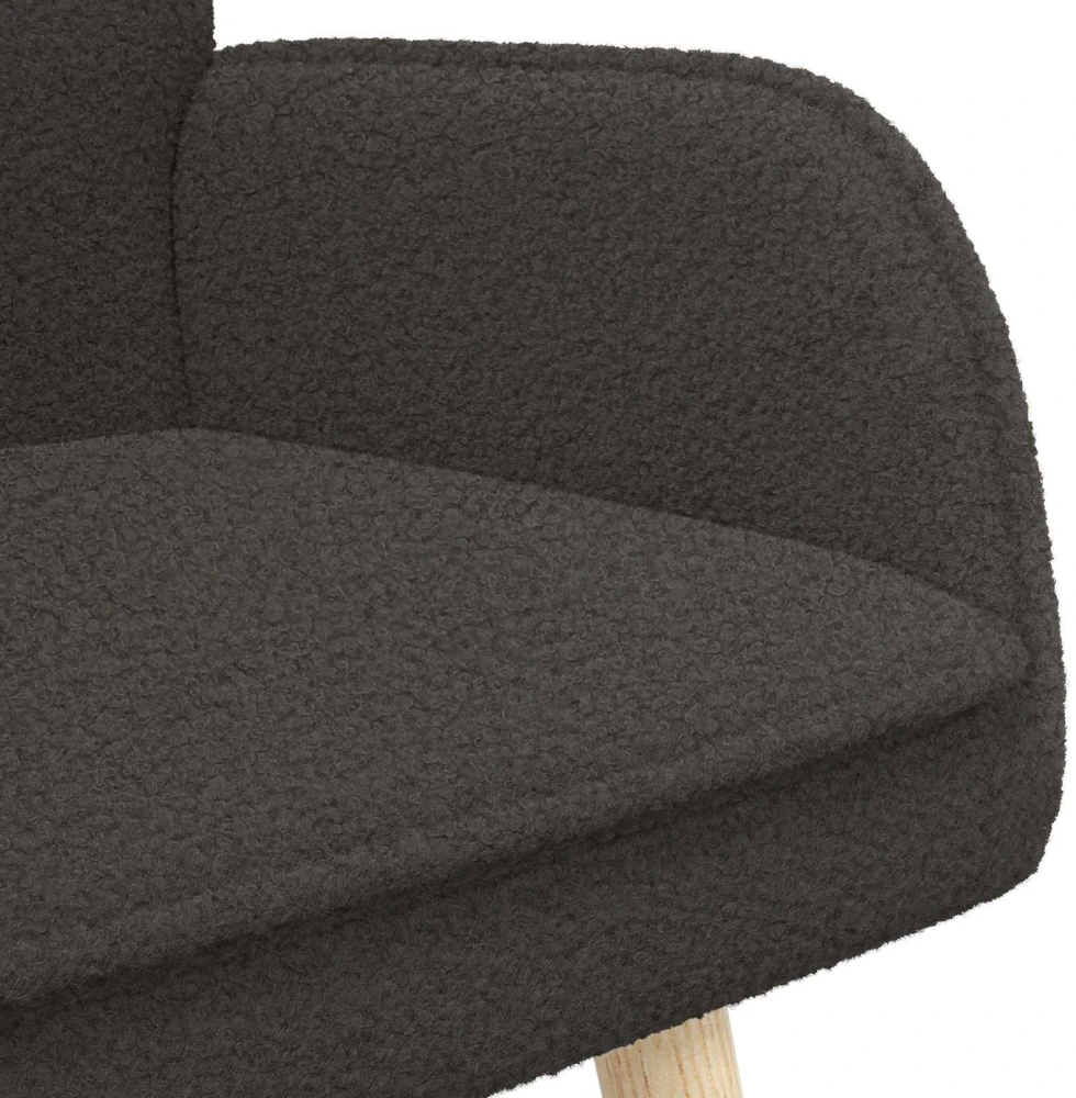 Dvitaškė sofa Tamsiai pilka 115 x 61 x 87 cm Bouclé