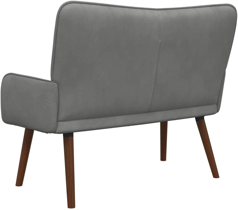 Dvitaškė sofa Tamsiai pilka 115 x 61 x 87 cm Aksomas