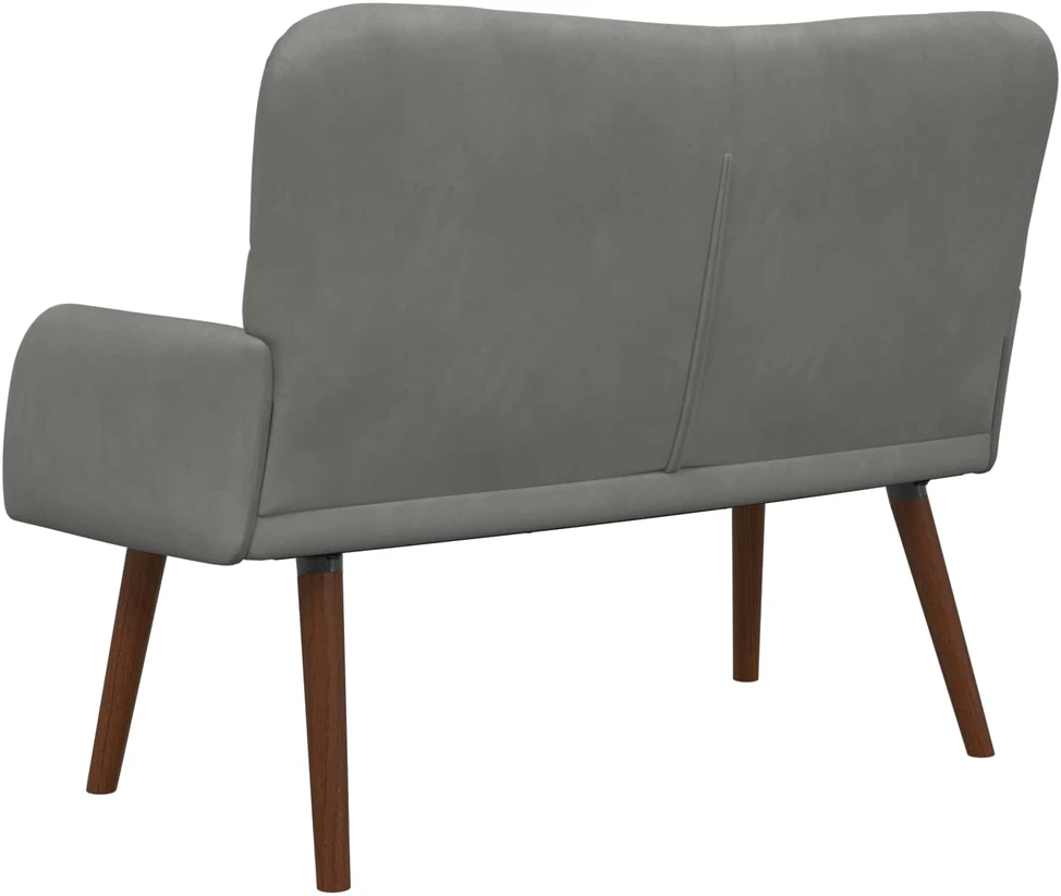 Dvitaškė sofa Tamsiai pilka 115 x 61 x 87 cm Aksomas