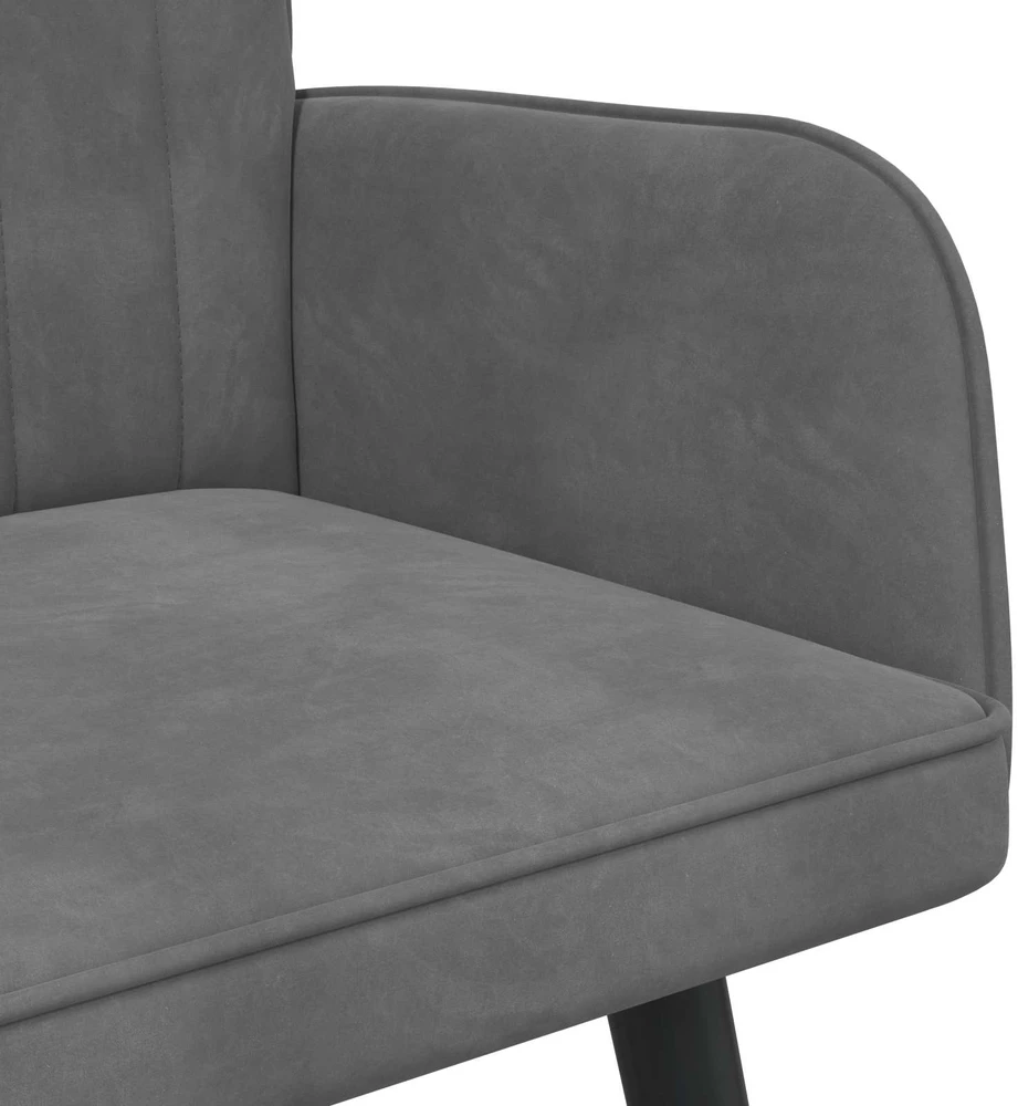 Dvitaškė sofa Tamsiai pilka 115 x 61 x 87 cm Aksomas
