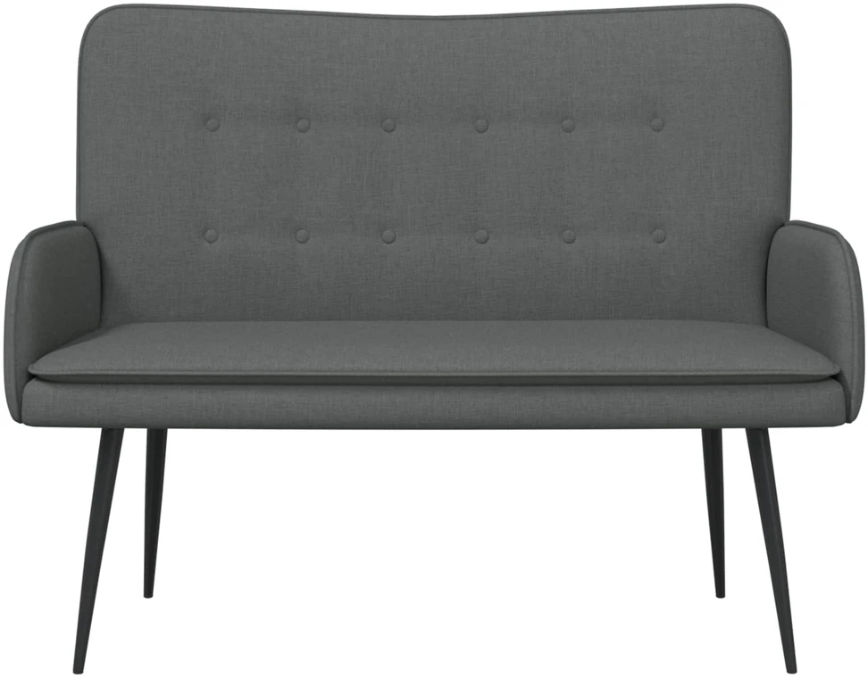 Dvitaškė sofa Tamsiai pilka 115 x 61 x 87 cm Audinys