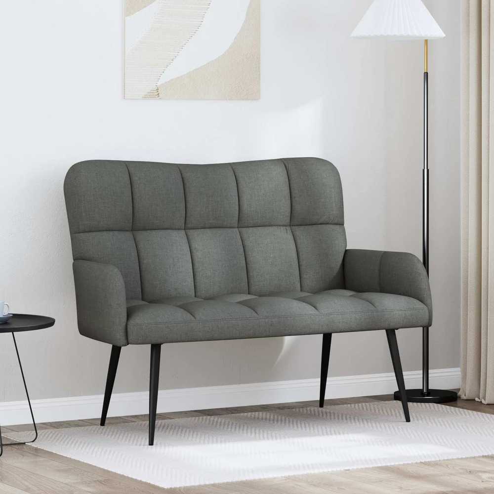 Dvitaškė sofa Tamsiai pilka 115 x 61 x 87 cm Audinys