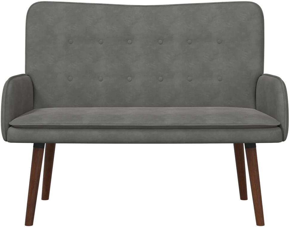 Dvitaškė sofa Tamsiai pilka 115 x 61 x 87 cm Aksomas
