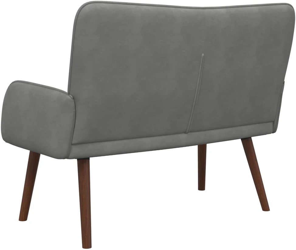 Dvitaškė sofa Tamsiai pilka 115 x 61 x 87 cm Aksomas