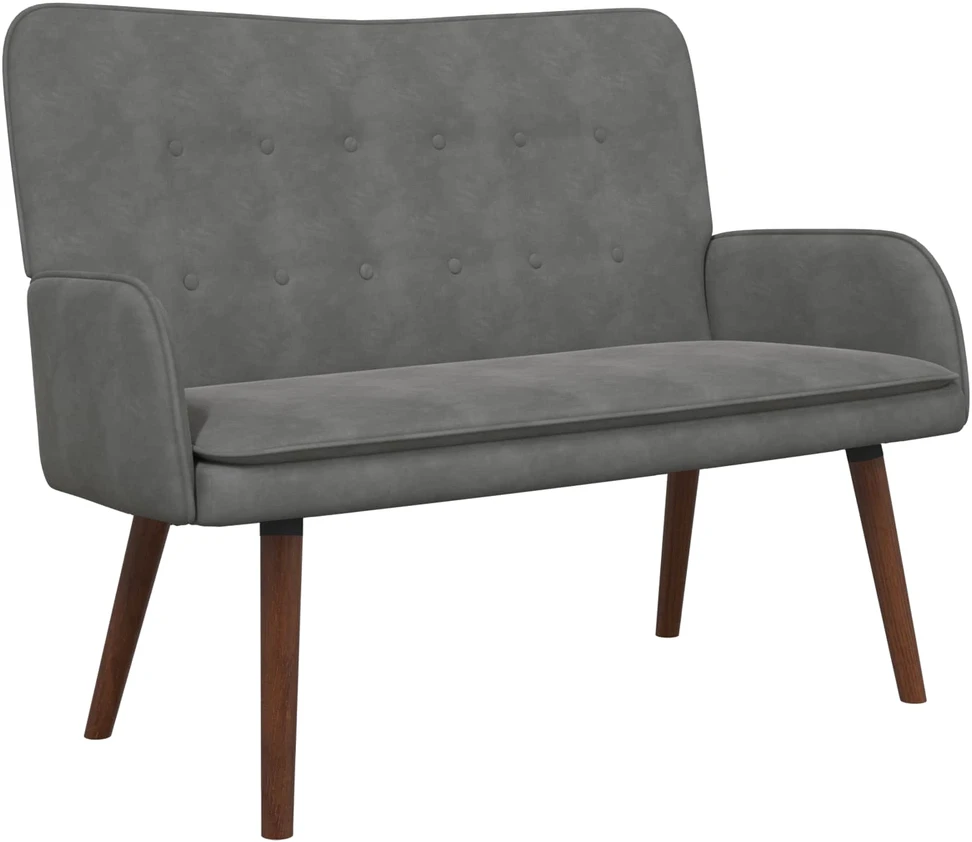 Dvitaškė sofa Tamsiai pilka 115 x 61 x 87 cm Aksomas