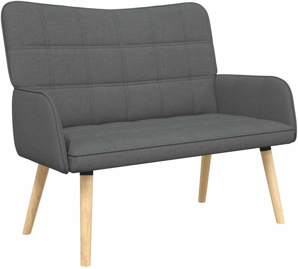Dvitaškė sofa Tamsiai pilka 115 x 61 x 87 cm Audinys