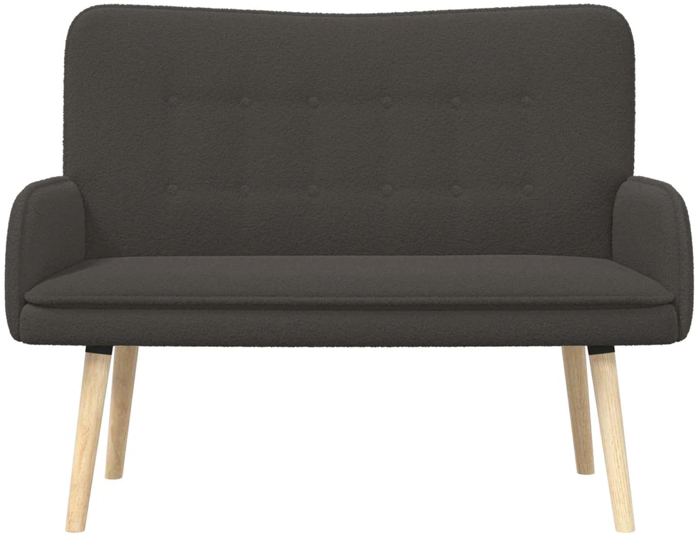 Dvitaškė sofa Tamsiai pilka 115 x 61 x 87 cm Bouclé