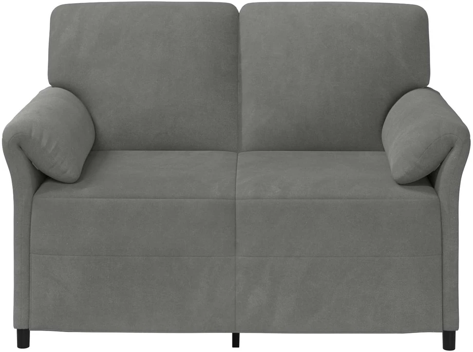 Dvitaškė sofa Tamsiai pilka 138 x 83 x 95 cm Aksomas