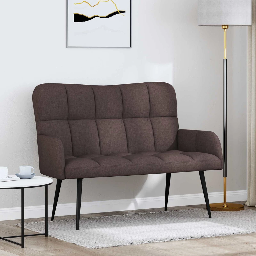 Dvitaškė sofa Tamsiai rudas 115 x 61 x 87 cm Audinys