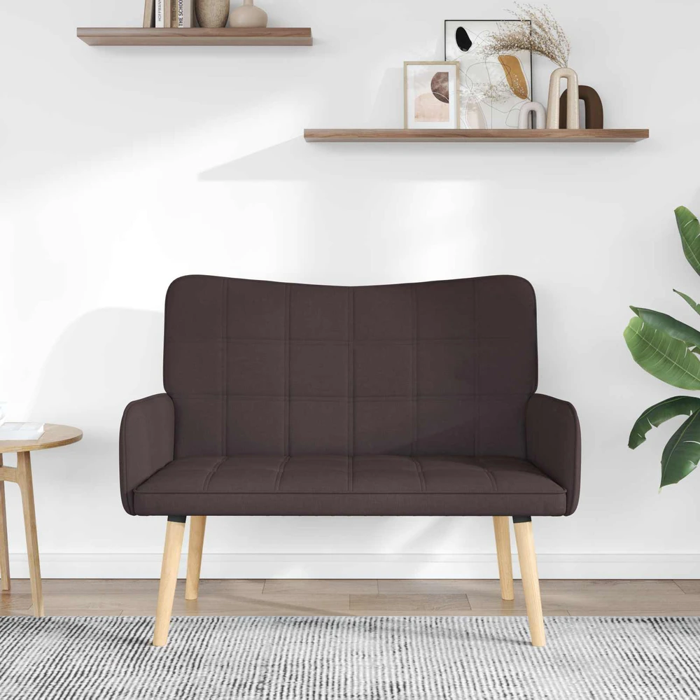 Dvitaškė sofa Tamsiai rudas 115 x 61 x 87 cm Audinys