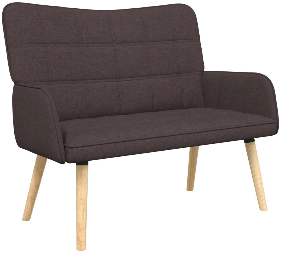 Dvitaškė sofa Tamsiai rudas 115 x 61 x 87 cm Audinys
