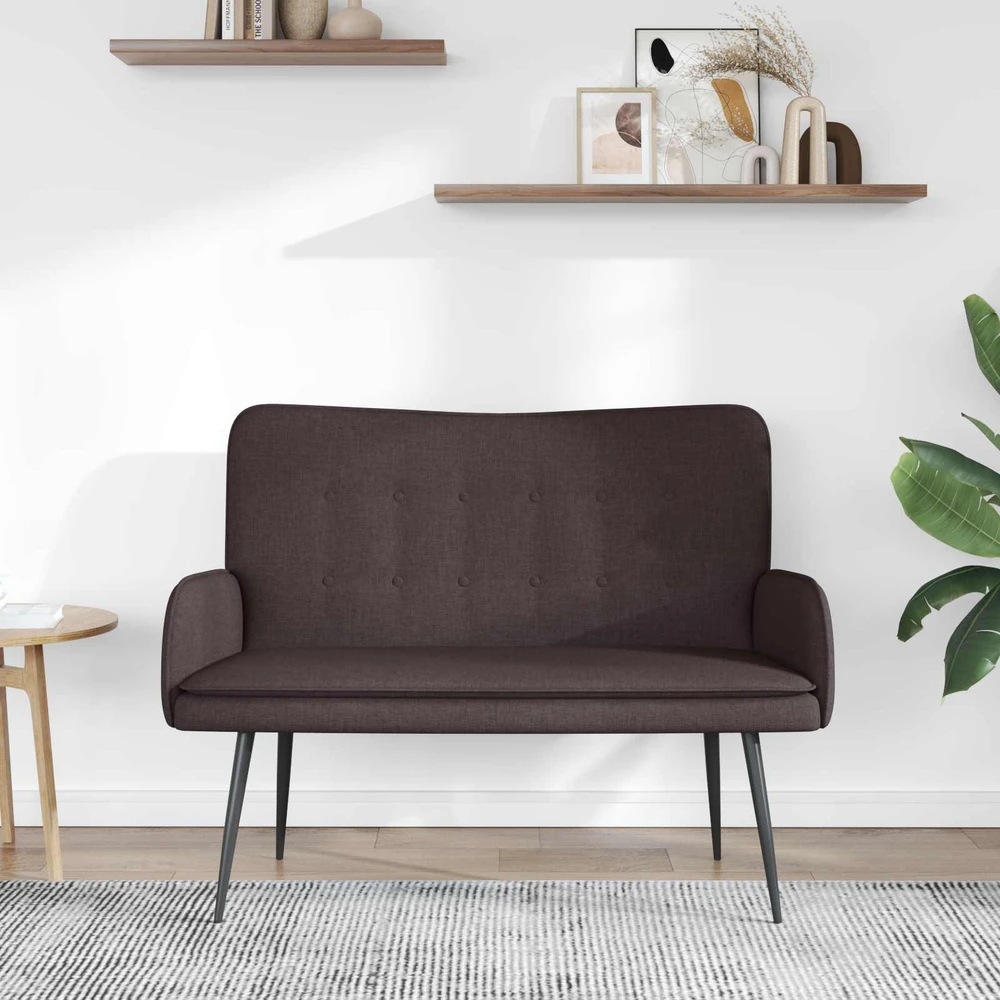 Dvitaškė sofa Tamsiai rudas 115 x 61 x 87 cm Audinys