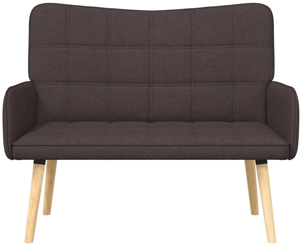 Dvitaškė sofa Tamsiai rudas 115 x 61 x 87 cm Audinys
