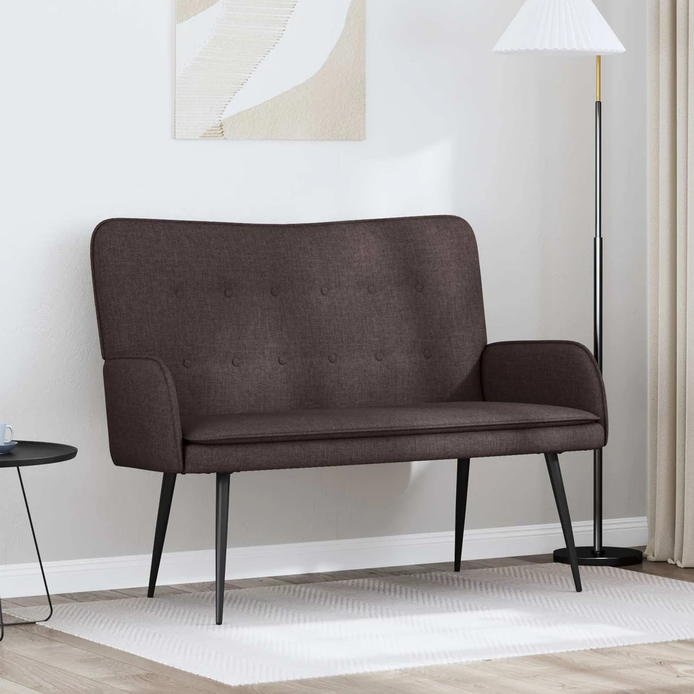 Dvitaškė sofa Tamsiai rudas 115 x 61 x 87 cm Audinys