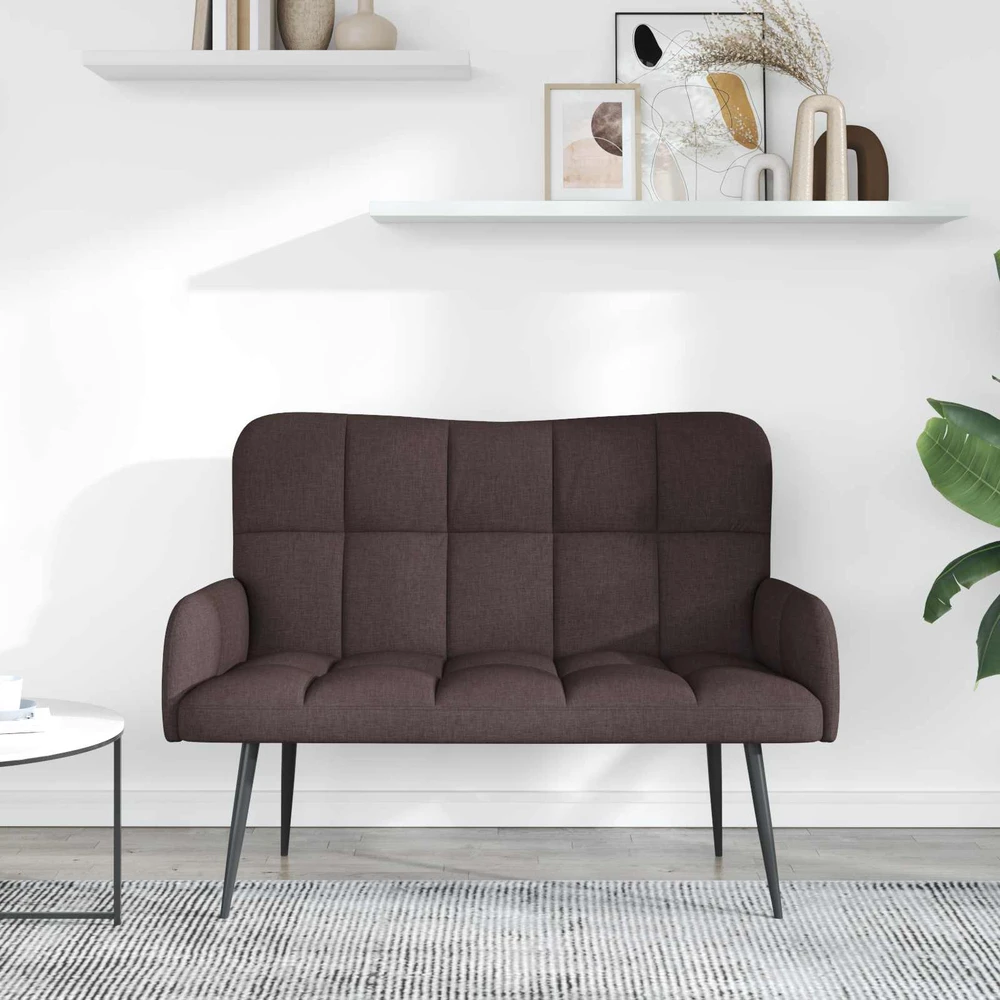 Dvitaškė sofa Tamsiai rudas 115 x 61 x 87 cm Audinys