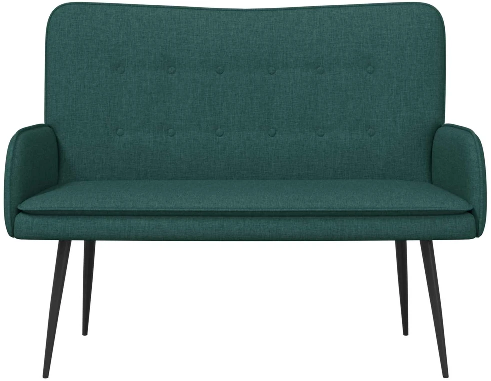 Dvitaškė sofa Tamsiai žalia 115 x 61 x 87 cm Audinys