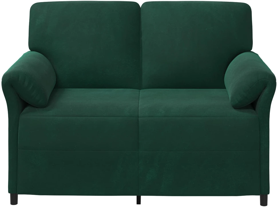 Dvitaškė sofa Tamsiai žalia 138 x 83 x 95 cm Aksomas