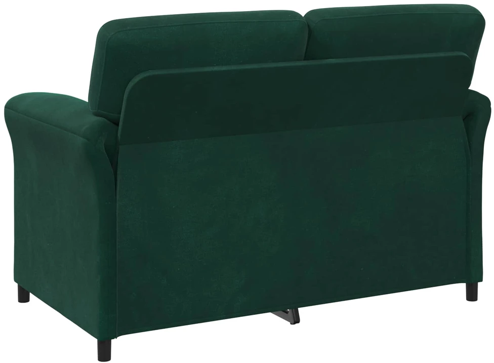 Dvitaškė sofa Tamsiai žalia 138 x 83 x 95 cm Aksomas