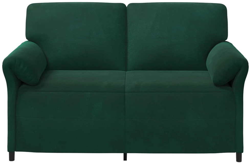 Dvitaškė sofa Tamsiai žalia 158 x 83 x 95 cm Aksomas