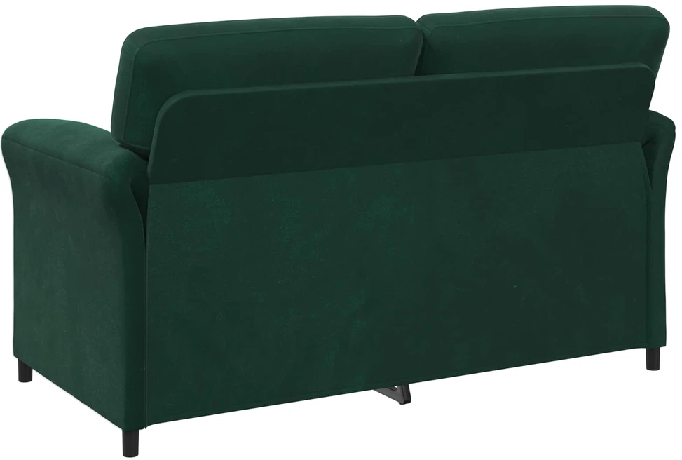 Dvitaškė sofa Tamsiai žalia 158 x 83 x 95 cm Aksomas