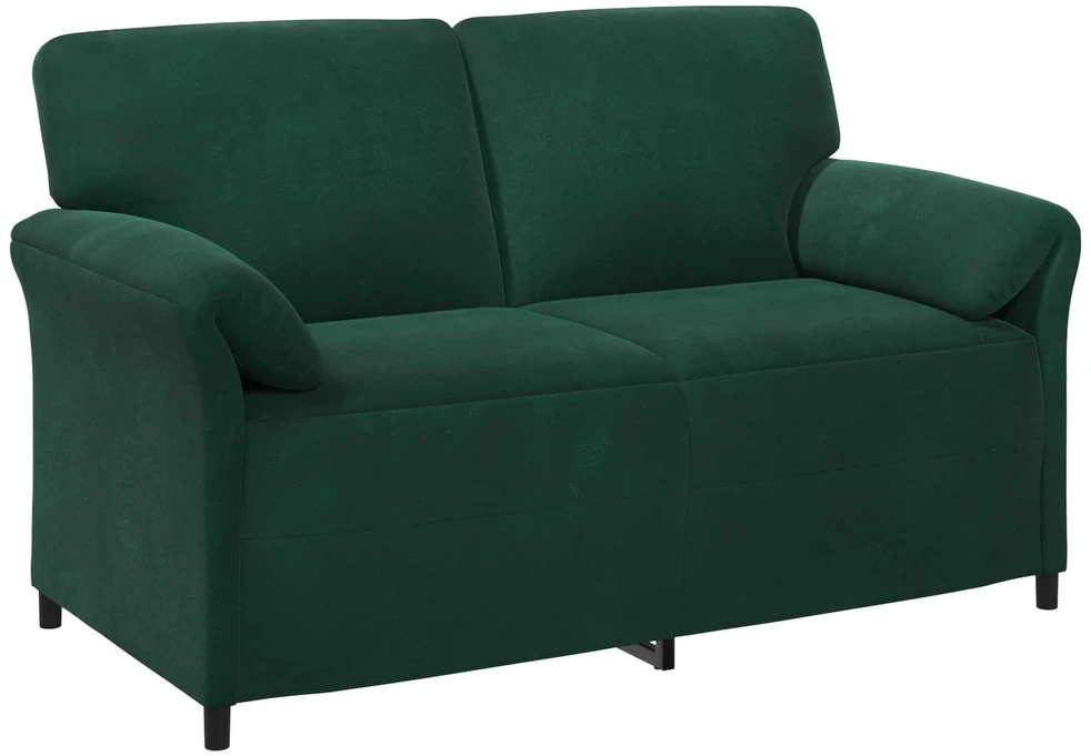 Dvitaškė sofa Tamsiai žalia 158 x 83 x 95 cm Aksomas