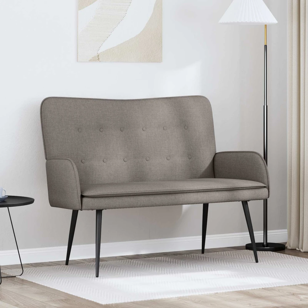 Dvitaškė sofa Taupe 115 x 61 x 87 cm Audinys