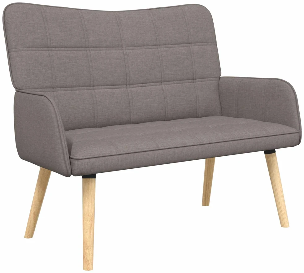 Dvitaškė sofa Taupe 115 x 61 x 87 cm Audinys