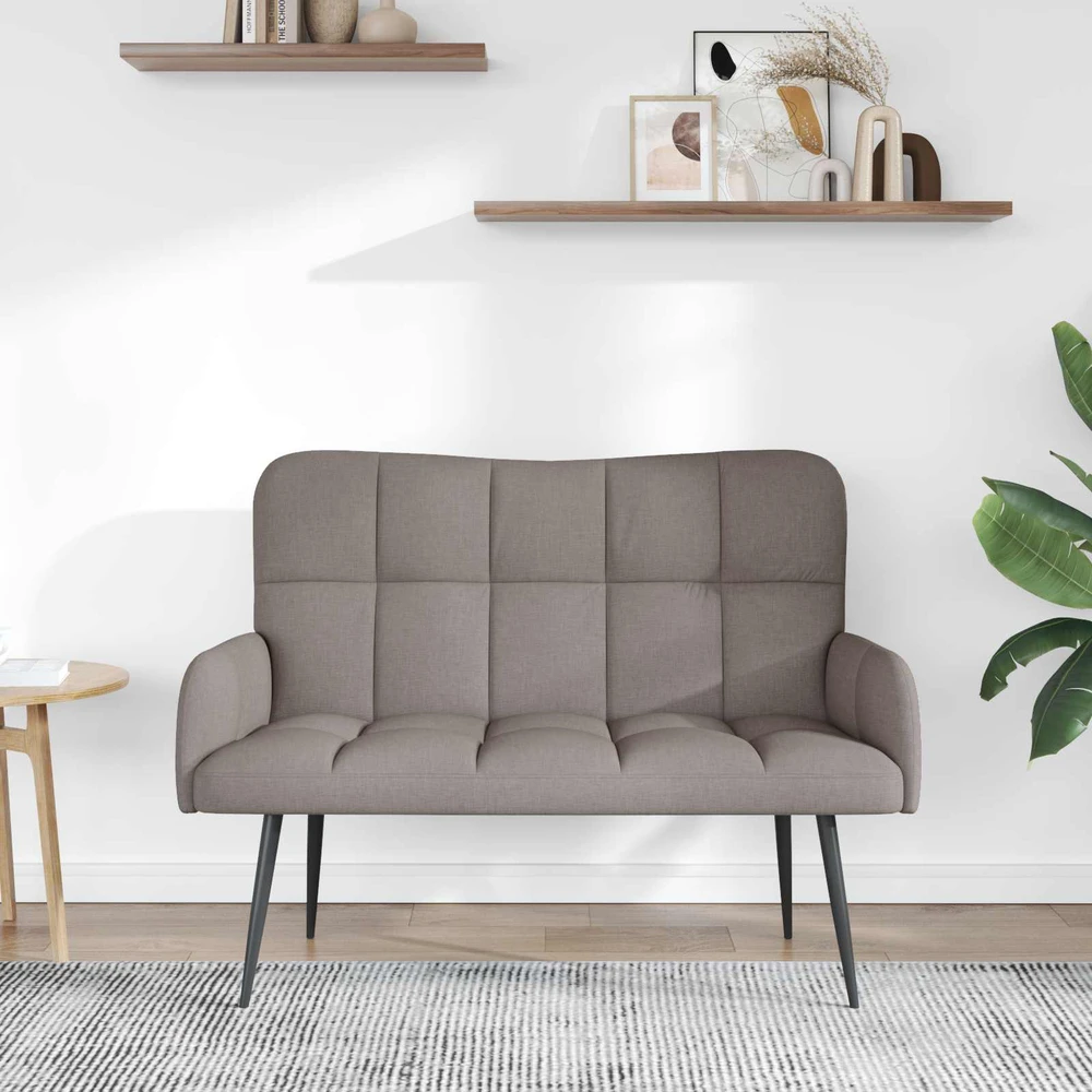 Dvitaškė sofa Taupe 115 x 61 x 87 cm Audinys