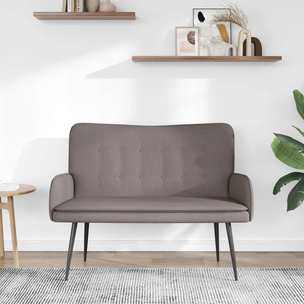 Dvitaškė sofa Taupe 115 x 61 x 87 cm Audinys