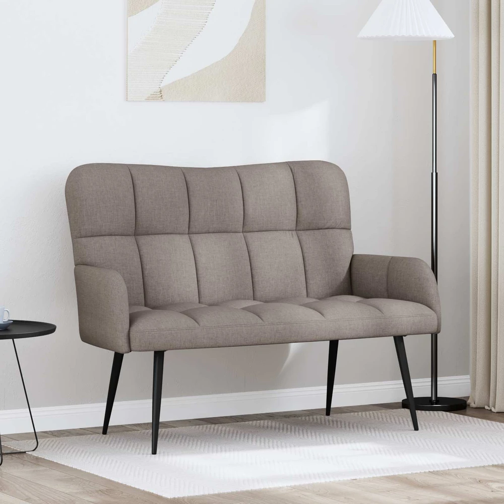 Dvitaškė sofa Taupe 115 x 61 x 87 cm Audinys