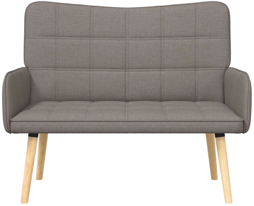 Dvitaškė sofa Taupe 115 x 61 x 87 cm Audinys