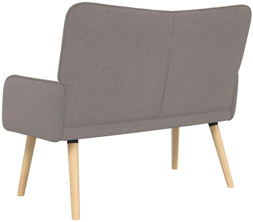 Dvitaškė sofa Taupe 115 x 61 x 87 cm Audinys