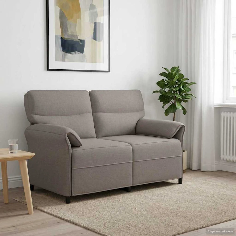 Dvitaškė sofa Taupe 138 x 83 x 95 cm