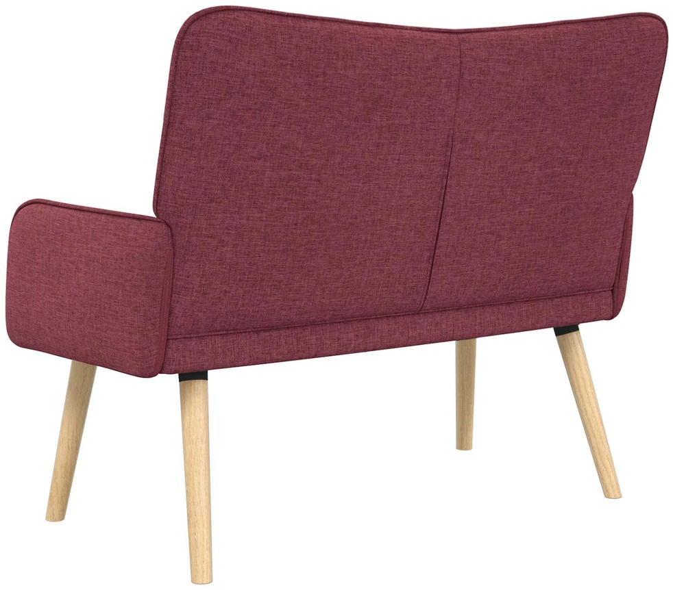 Dvitaškė sofa Vyno raudona 115 x 61 x 87 cm Audinys