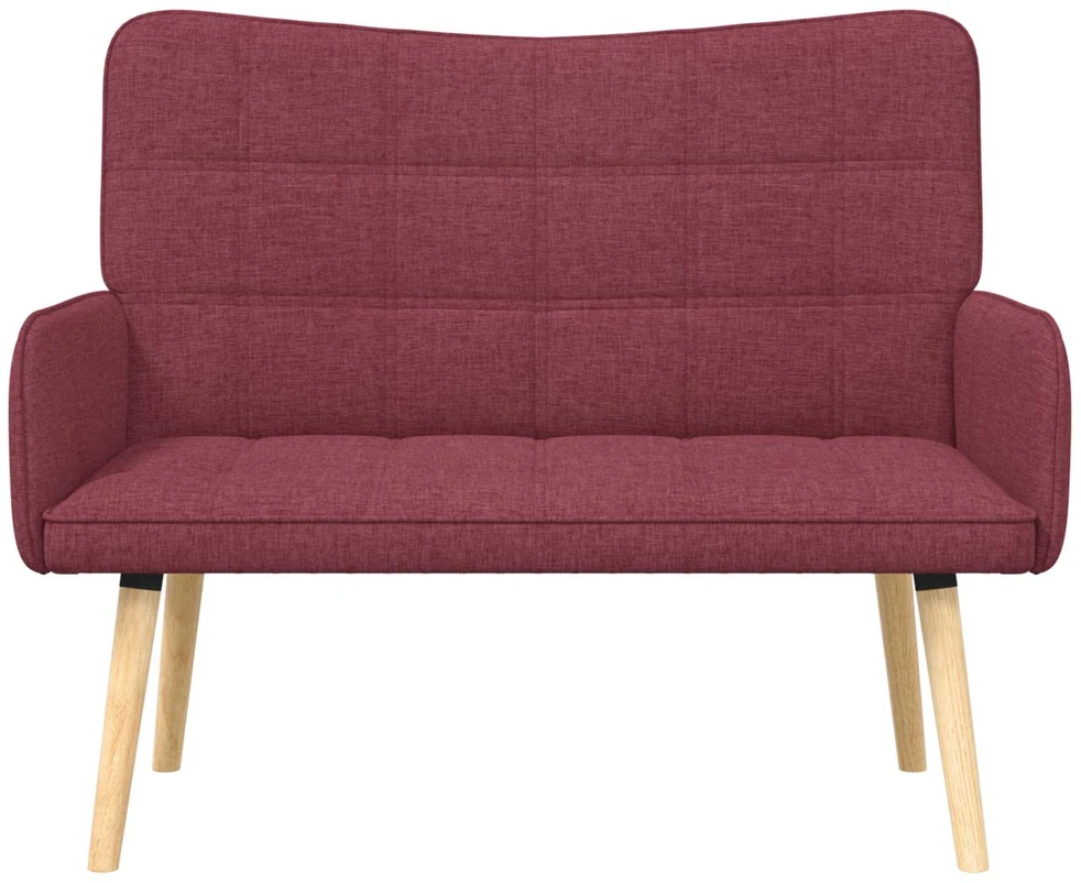 Dvitaškė sofa Vyno raudona 115 x 61 x 87 cm Audinys