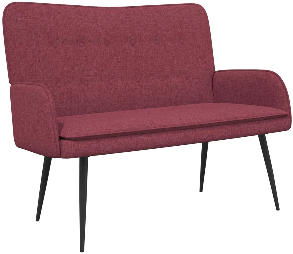 Dvitaškė sofa Vyno raudona 115 x 61 x 87 cm Audinys