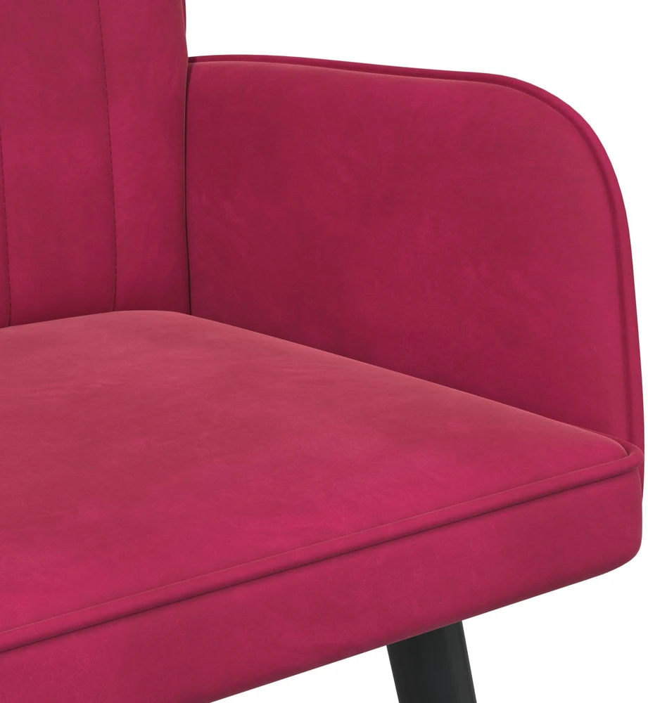 Dvitaškė sofa Vyno raudona 115 x 61 x 87 cm Aksomas